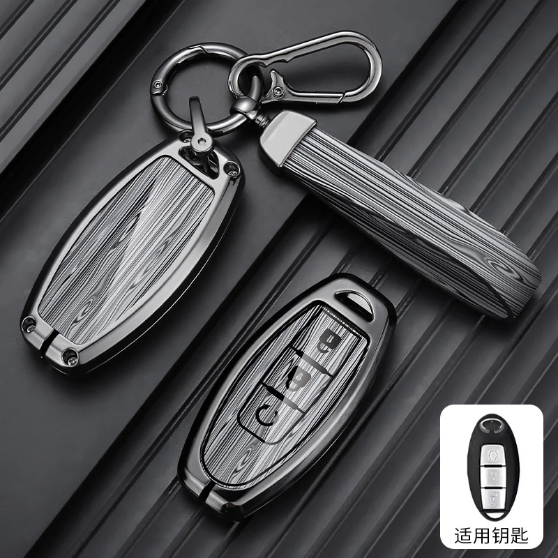 Alloy Leather Car Remote Key Case For Infiniti G25 G35 G37 Q40 Q50 Q60 Q70 Q80 QX50 QX56 QX60 QX70 QX80 EX35 FX35 FX45 M35