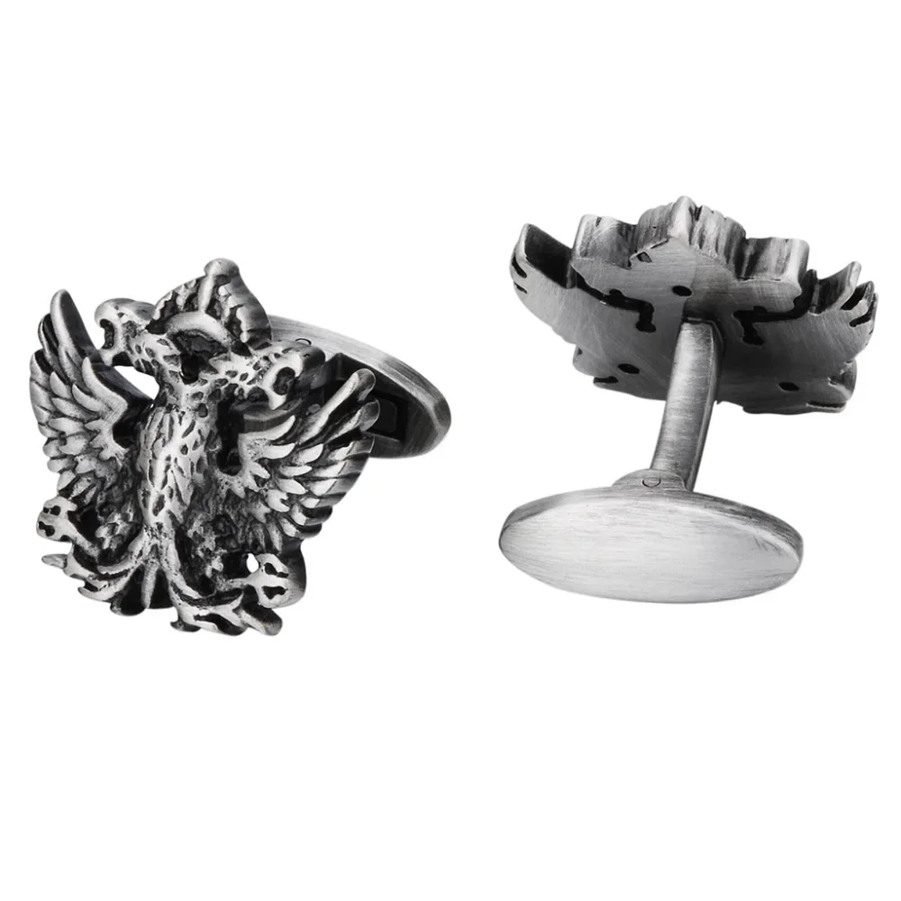 LAIDOJIN 2 colors available Shirt Cufflinks for Mens High quality Vintage Metal Double-headed eagle Cuff links Brand Jewelry