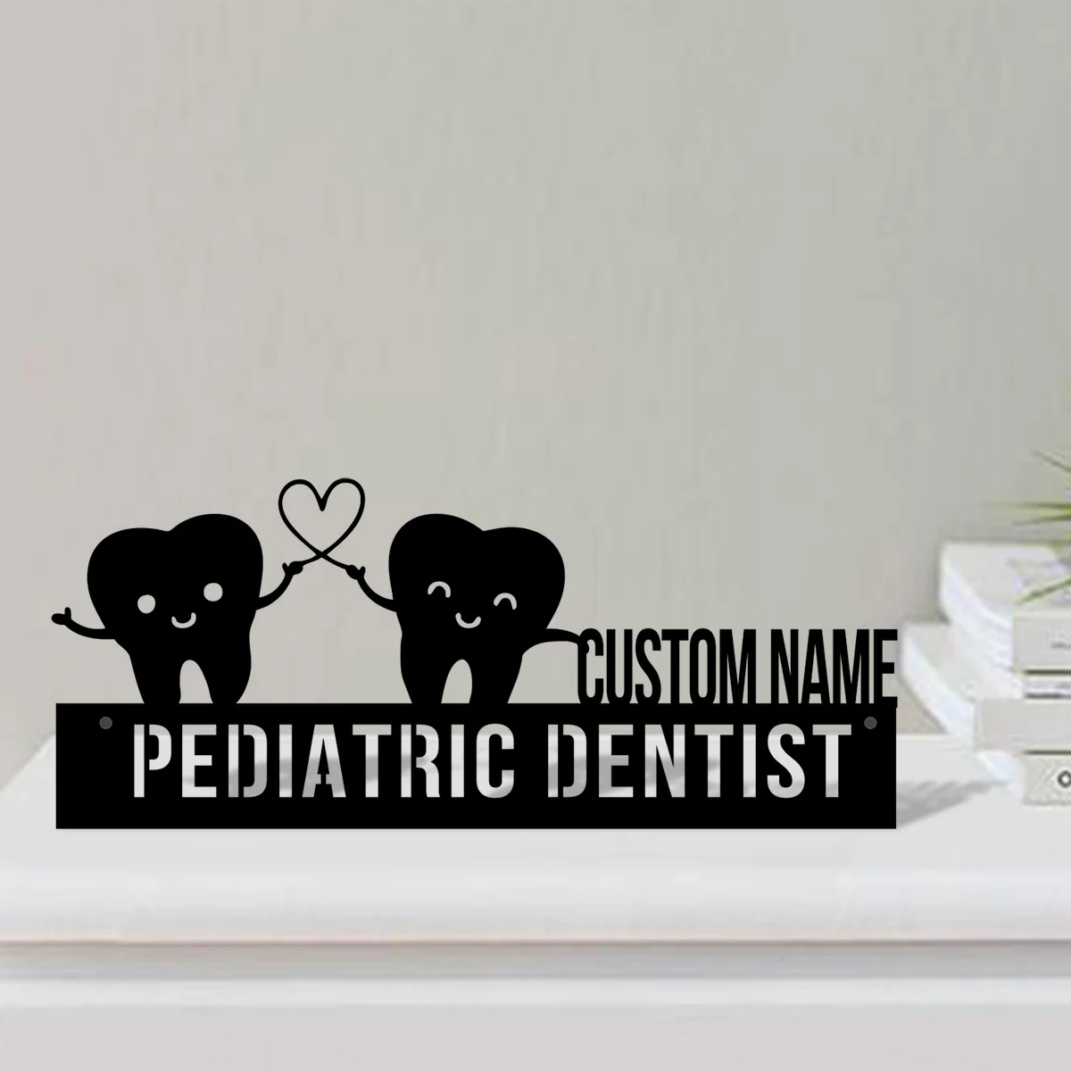 Custom Pediatric Dentist Desk Name Plate Wedge Personalized Kid's Dental Nameplate Dental Office Sign Plaque Decor