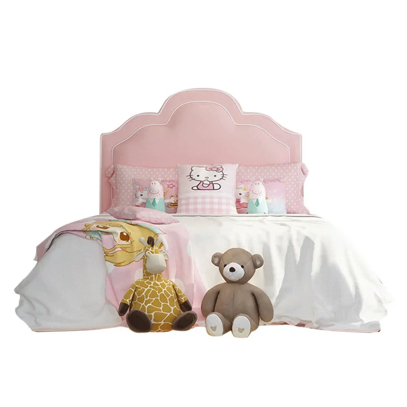 

Children's bed Boys and girls soft bag leather Teen children's bed Student