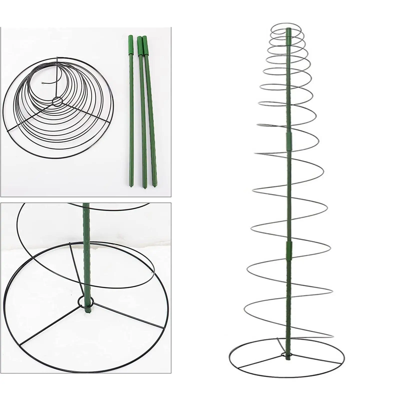 

Green Bean Trellis Vertical Climbing Pea Trellis Spiral Stretchable Trellis