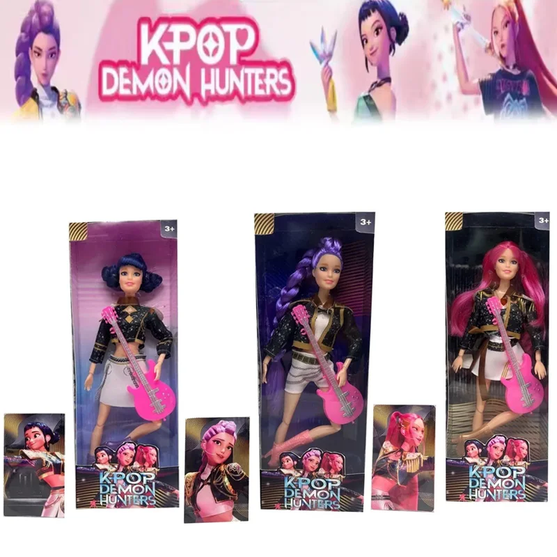 

Kpop Figure Doll Anime Demon Hunters Live-Action Rumi Mira Zoey Mira Theme Song Of Colorful Lights Christmas Gifts for Kids