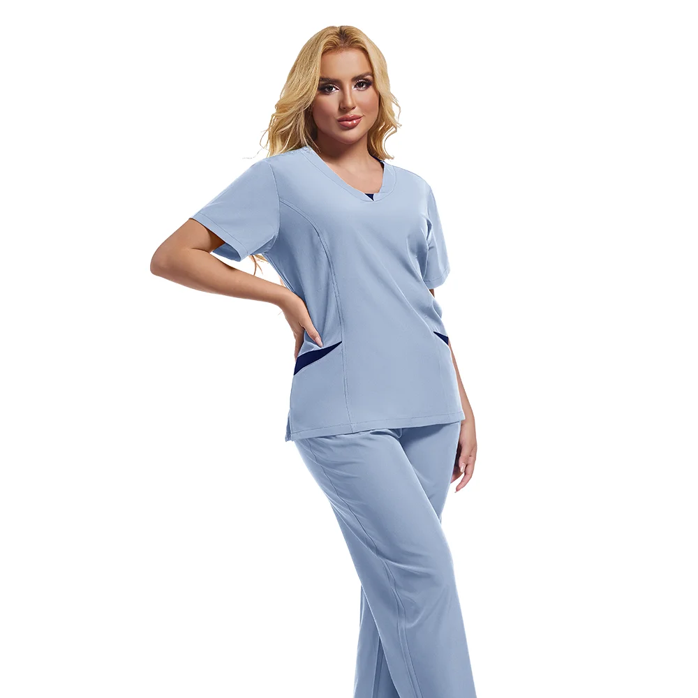 Precio al por mayor, conjunto de uniformes médicos para médico y enfermera, conjunto para correr para mujer, accesorios hospitalarios, ropa de trabajo quirúrgica para quirófano