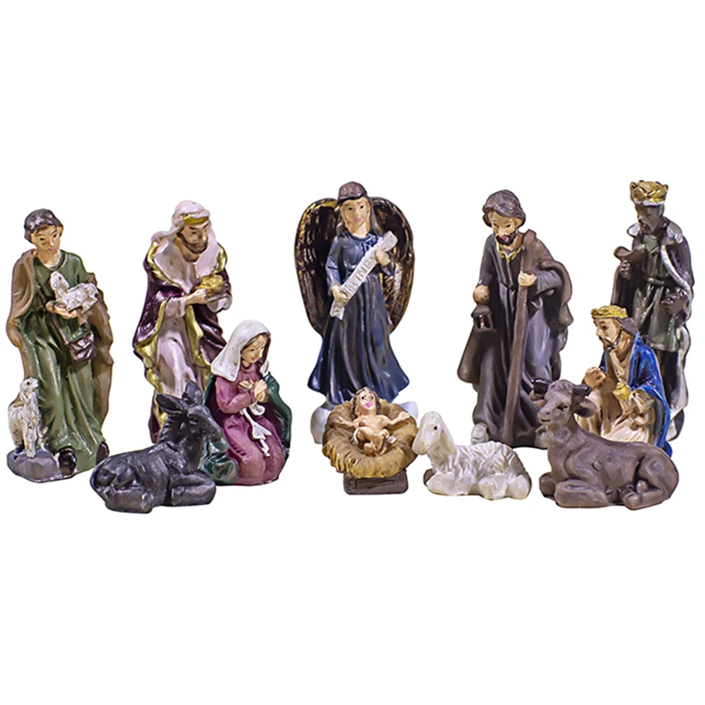 

Nativity Ornaments Christmas Decorations Pattern Figurine Tabletop Scenes Figures Decorative Tree