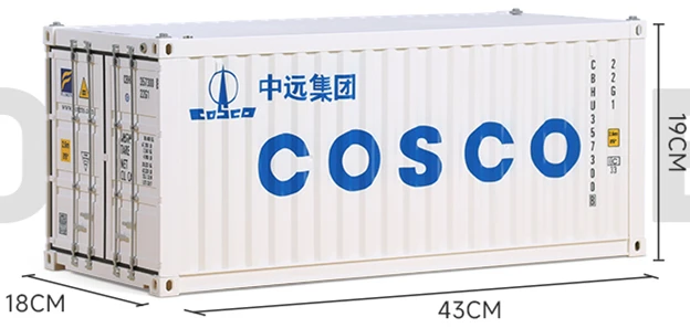 1/14 Scale 20 Foot Container Display Box with LED Light Fits for TAMIYA Hercules Truck Trailer