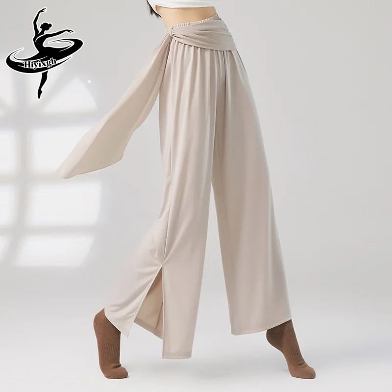 

Professional Classical Dance Practice Pants Summer Yoga Split Wide Leg Pants Modern Chinese Dance Flowing Dance Pants Women