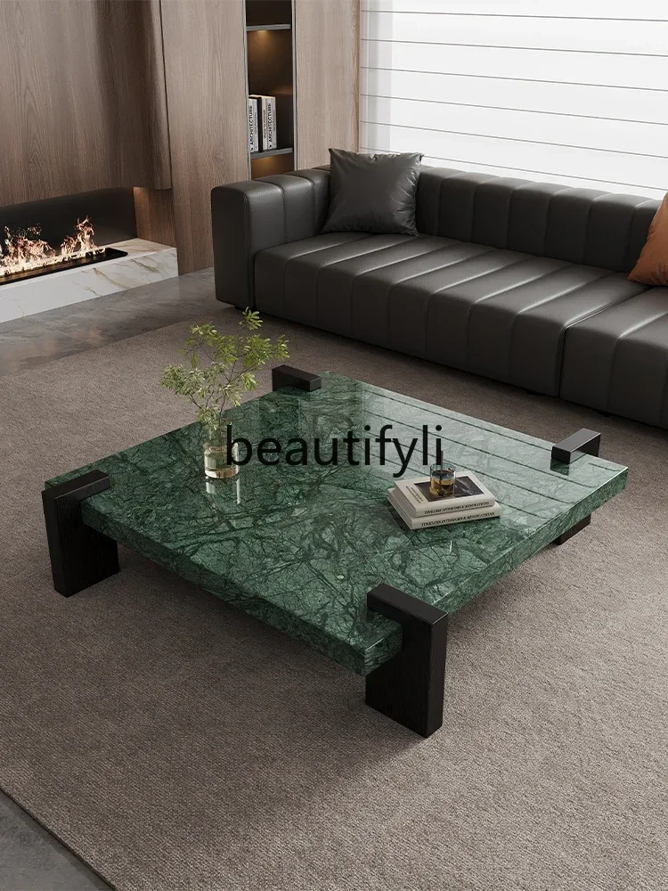 

Light luxury modern simple marble coffee table living room home