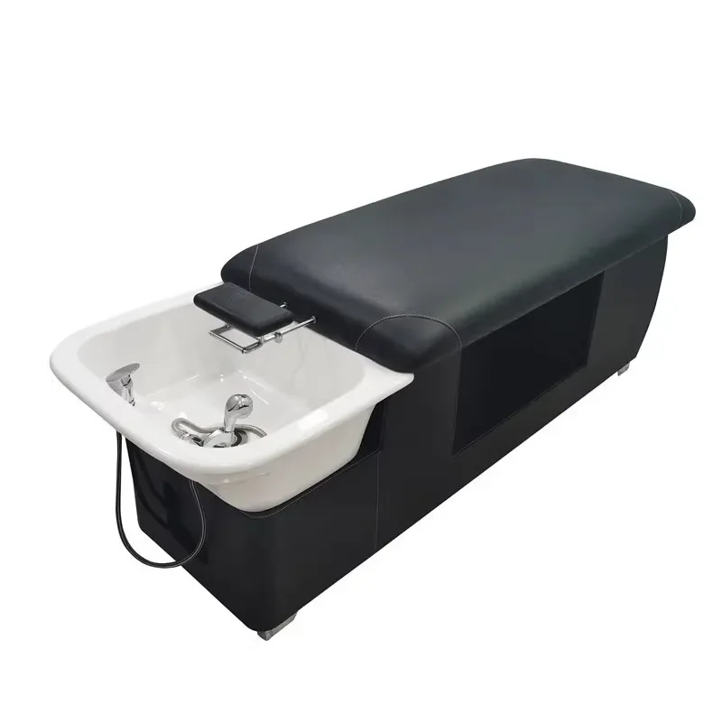 Ceramic basin head treatment shampoo bed, beauty salon barber shop special fumigation water circulation massage integrated head