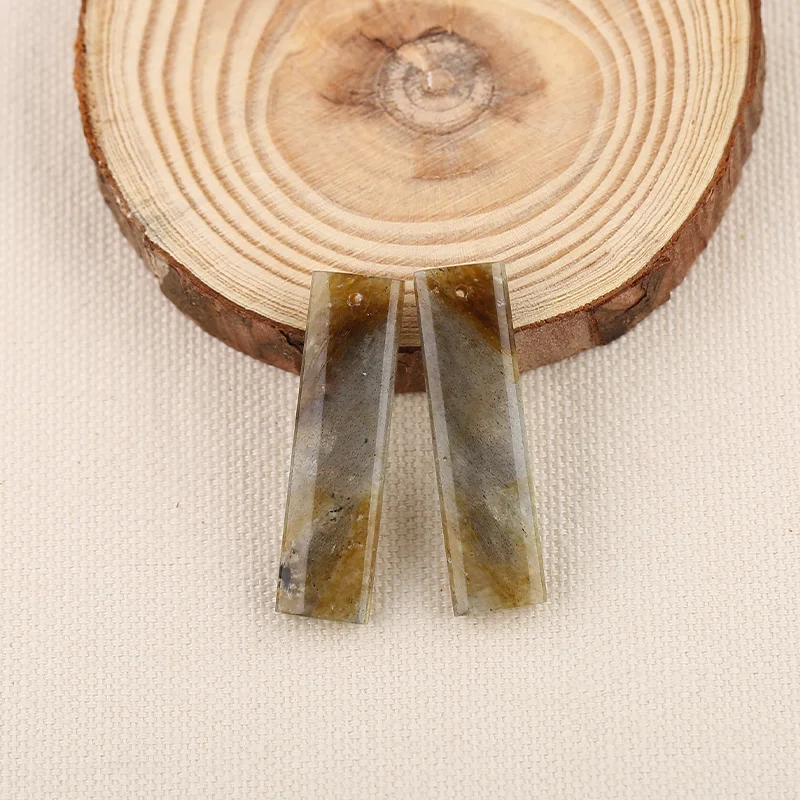 

B&F Labradorite Earring Beads for Jewelry Making, Handmade Natural stones beads, Stones for jewelry Making Supplies