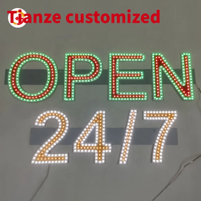 

(Customized) jaconsign custom outdoor SMD LED open business sign board LED light ultra thin electronic LED sign