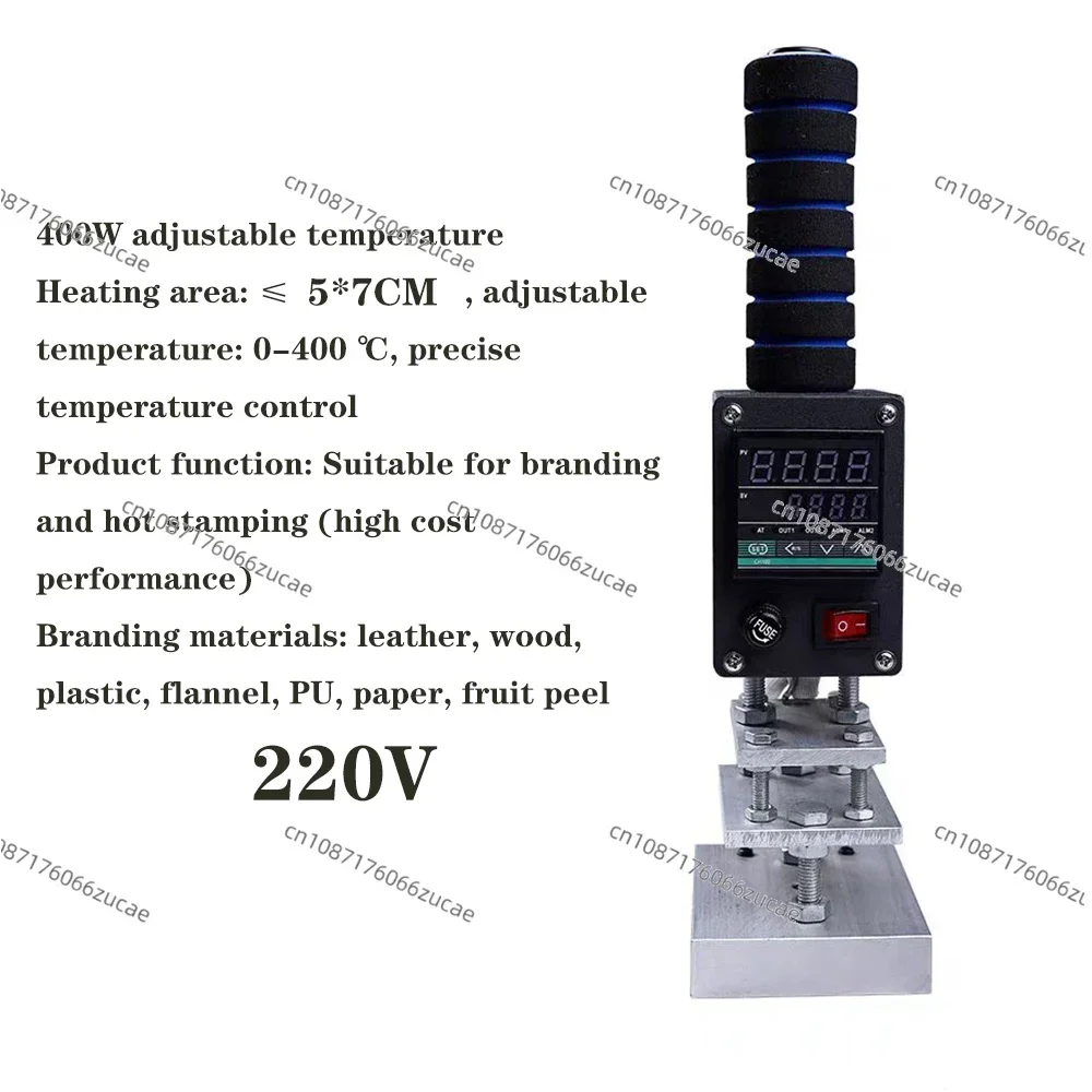 

Ручная машина для горячего тиснения, термопресс, цифровой инструмент для кожи, бумага, дерево, индивидуальный логотип, фольга, штамп ZS-HST1