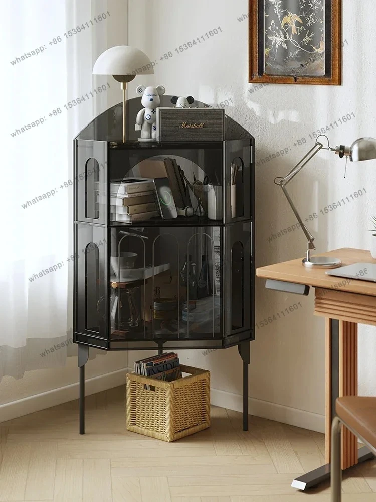 Light Luxury Corner Cabinet Storage Triangular Dining Side Locker Living Room Sofa Side Corner Wine Shelf Designer