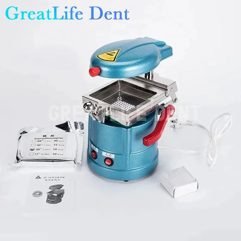 GreatLife 1000W Dental maszyna do formowania próżniowego Dental próżniowy Former z szyną próżniową termoformująca maszyna do formowania arkuszy