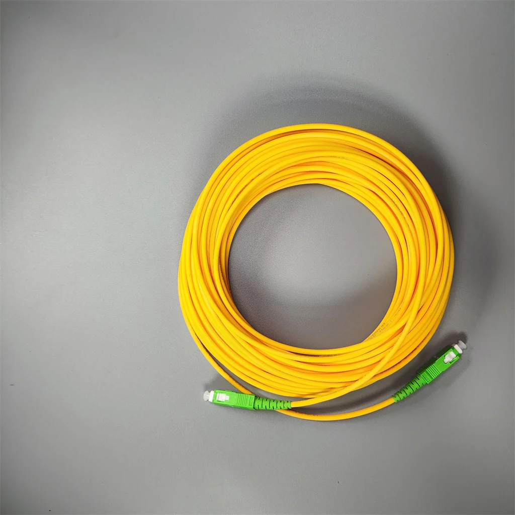 10m 15m 20m 30m Cabo de fibra Opitc SC/APC-SC/APC Cabo de remendo de fibra óptica Ftth cabo de extensão de fibra