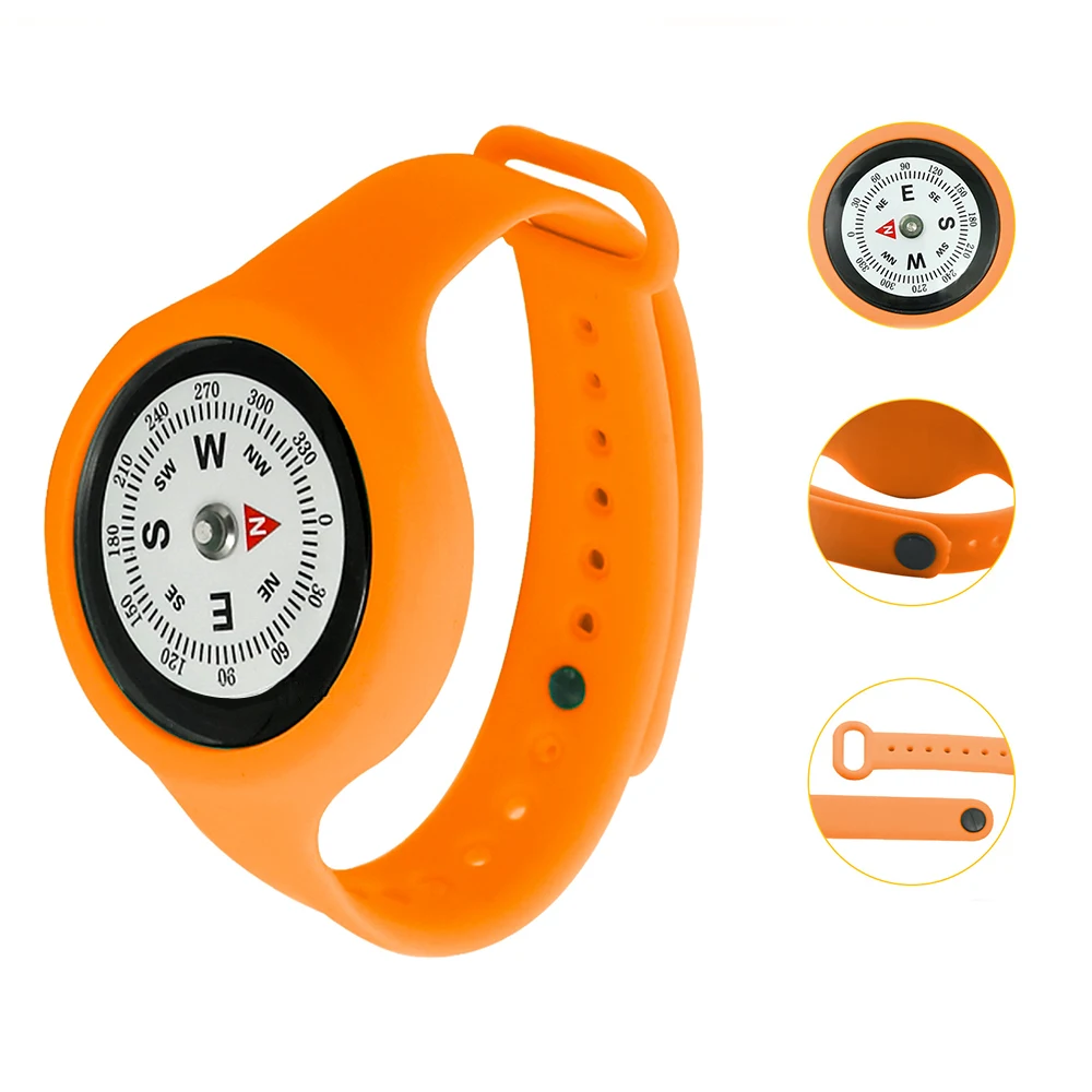 A Wearable Wrist Compass Suitable for Both Adults and Children, Suitable for Use in Hiking, Camping, Traveling and Emergency Sit
