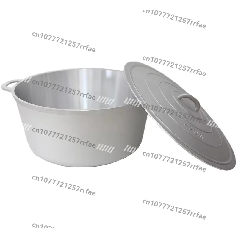 Cast aluminum cookware and pots, thick body and scratch resistance, even heat distribution, aluminum pot