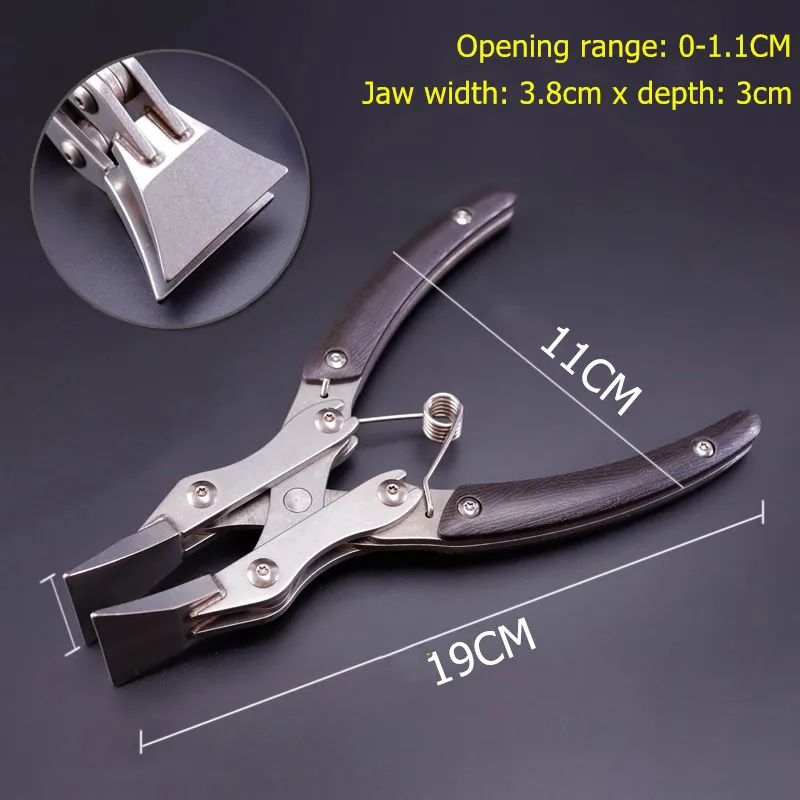 Parallel Jaw Glue Press Pliers 12mm - Steel Leather Edge Clamp For DIY Craft | Flat Nose Bonding Tool For Leatherworking