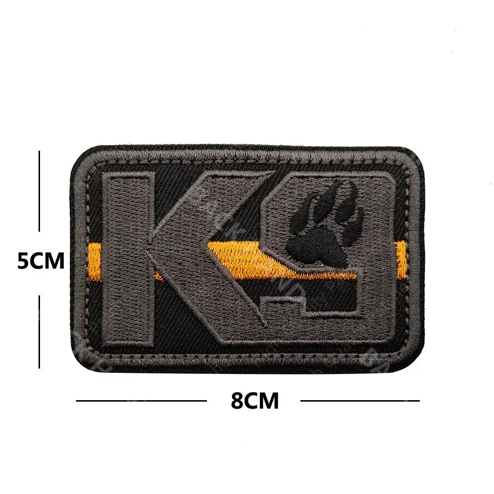 3D PVC K9 Rescue Service Dog Military Dog Hook and Loop Patch Badge Luminous Tactical Backpack Stick Clothing Reflective Armband