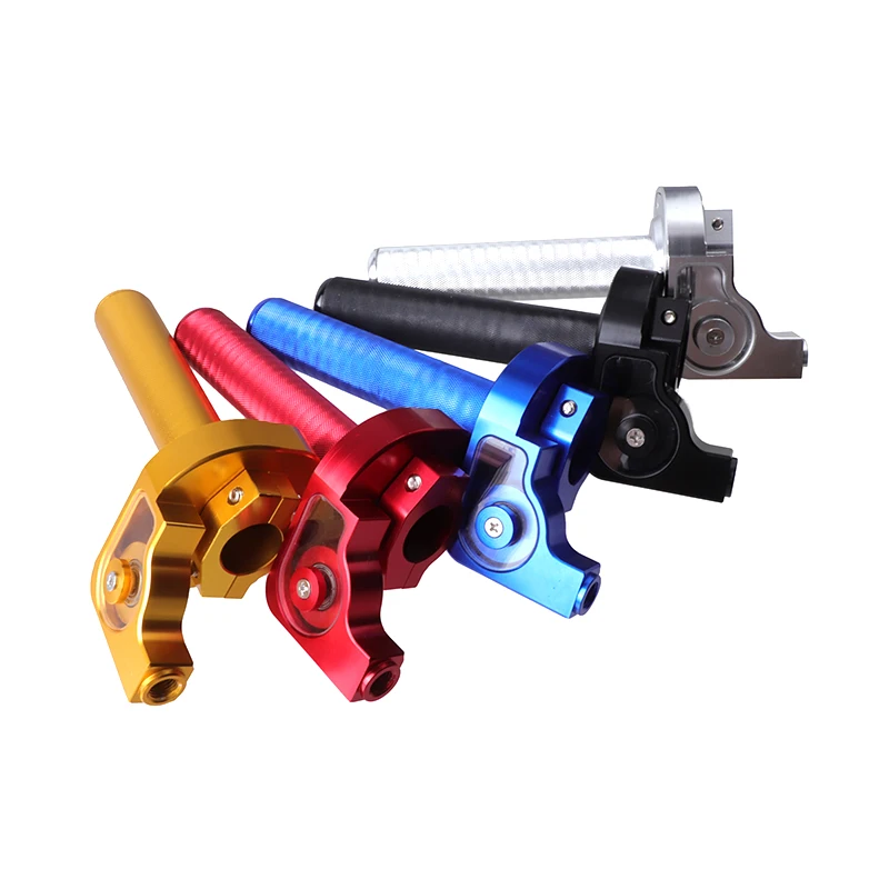 22mm Universal CNC Aluminum Accelerator Throttle Twist Grips Handlebars For Motorcycle Moped Scooter Dirt Bike ATV Quad Buggy