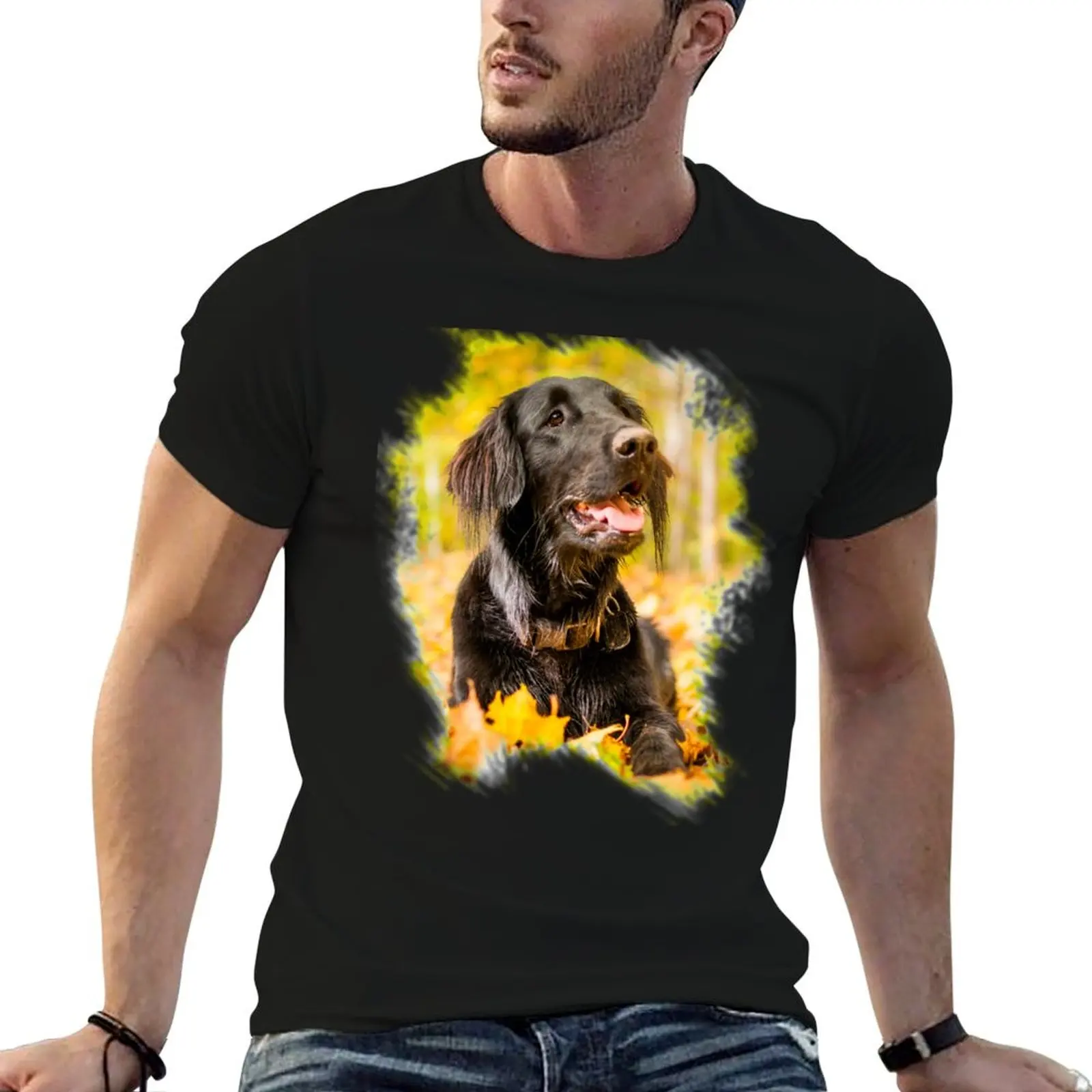

Flat Coated Retriever T-Shirt man t shirt heavy cotton man tshirt man graphic t shirt T-Shirt