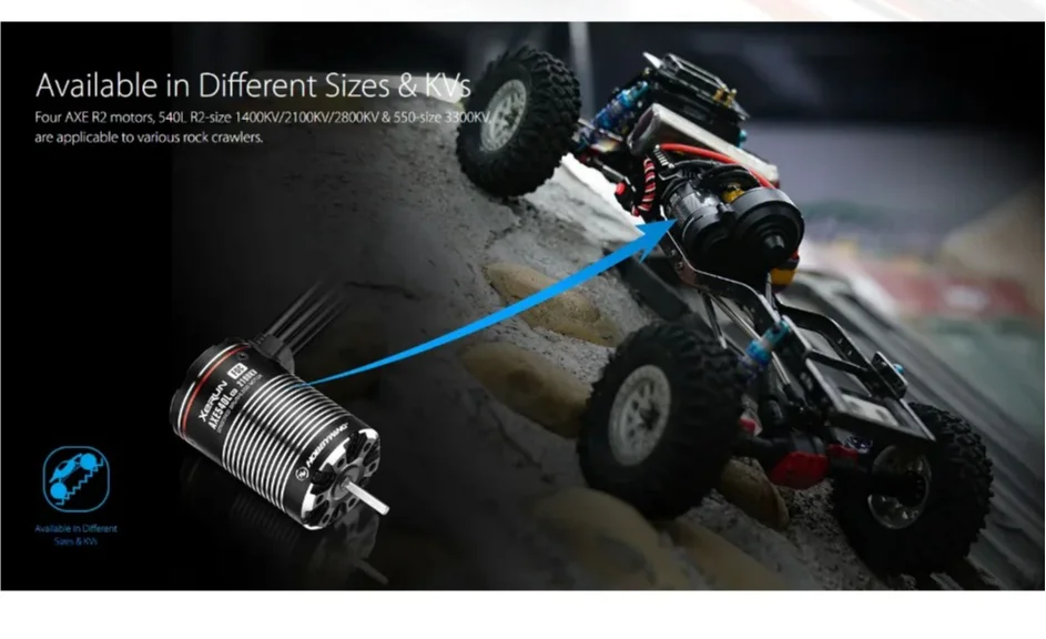 Hobby Wing XERUN AXE R2 80A Brushless ESC with AXE540L 550 R2 1400KV 2100KV 2800KV 3300KV Brushless Motor for 1/10 RC cars