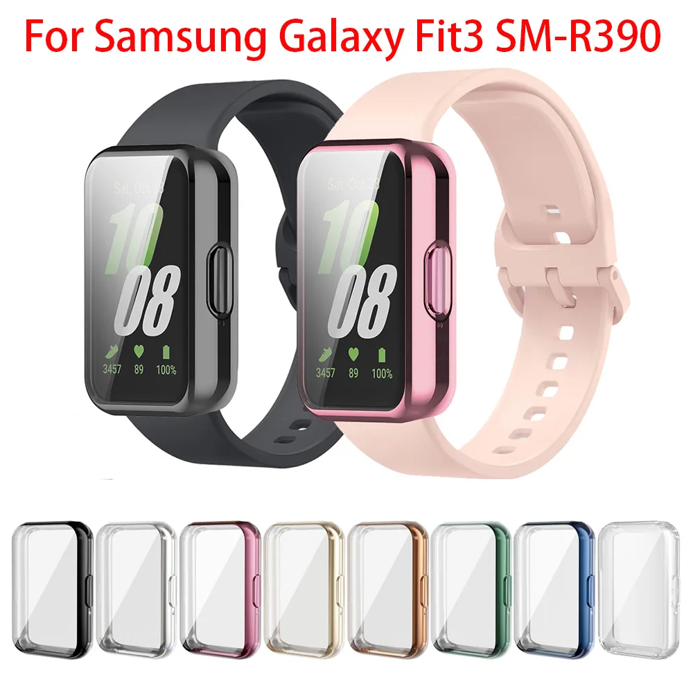 Schutzhülle mit voller Abdeckung für Samsung Galaxy Fit3 SM-R390 Soft-TPU-Beschichtung Smart Watch Protector