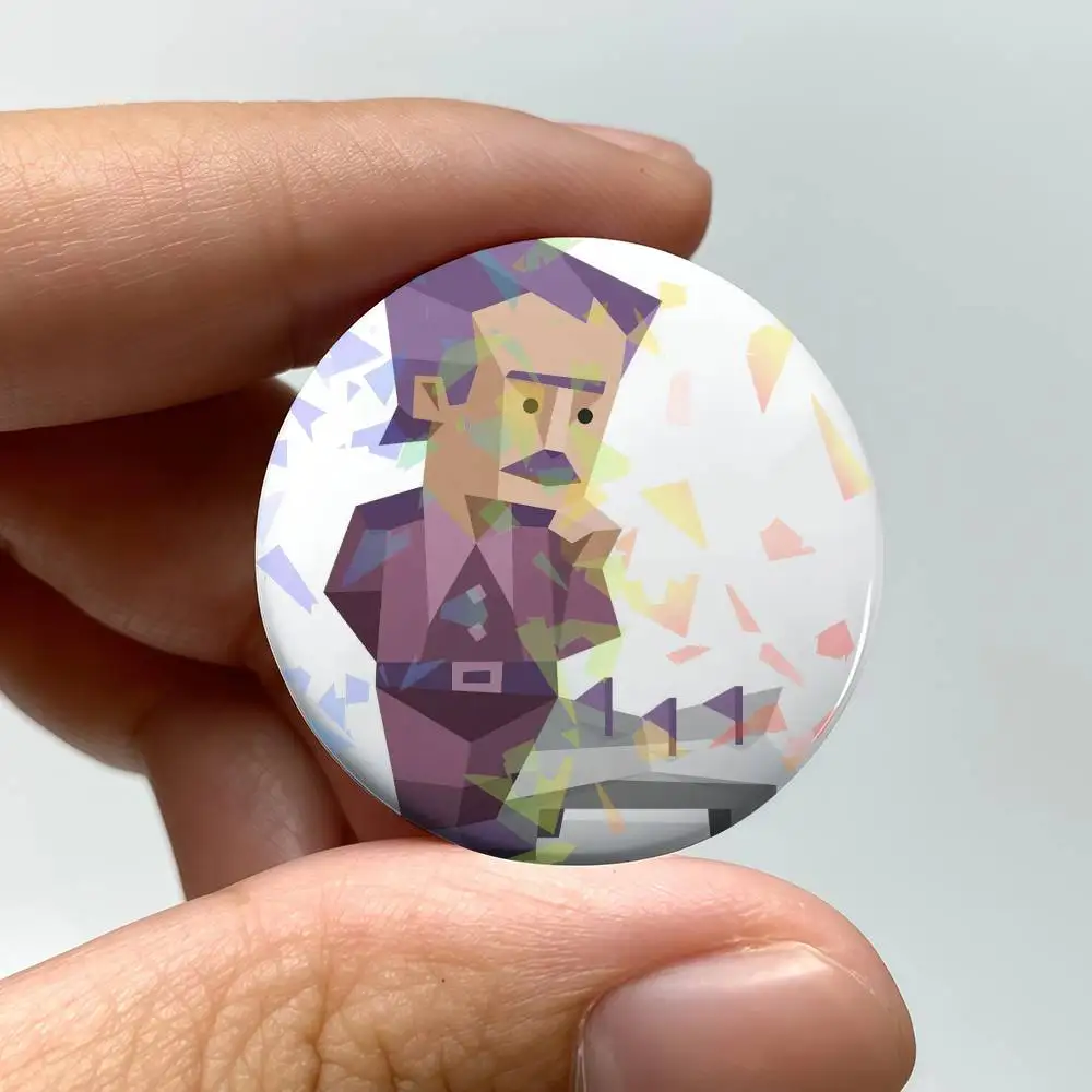 ZZ MBTI 16 أنواع الشخصية شارة مستديرة دبابيس التلبيب لحقائب الظهر حقيبة الليزر بروش الملابس الهدايا #5