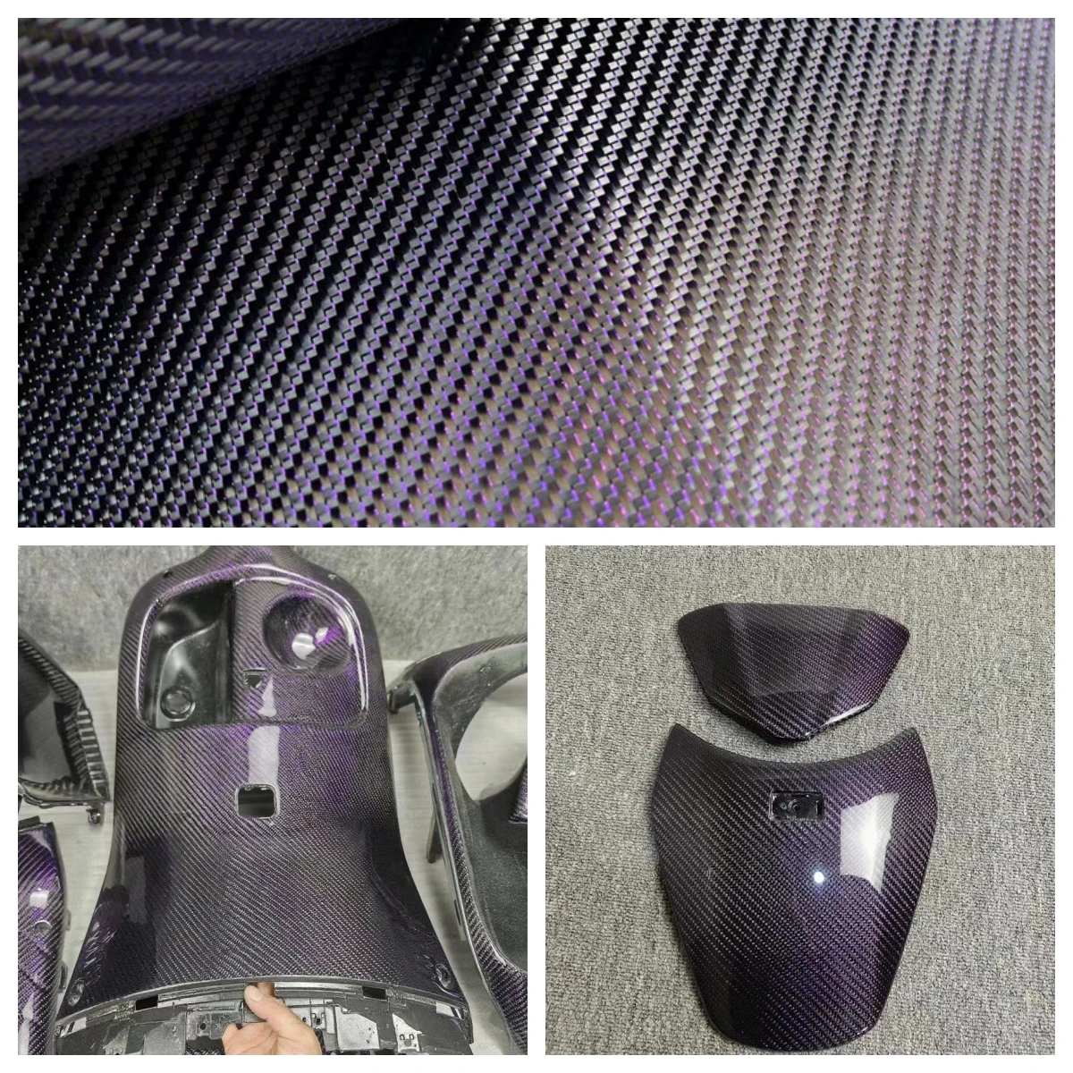 

3k 200g 2x2 twill Plain real carbon fiber and metal wire mixed woven Small size sample red blue purple and green Wire fabric