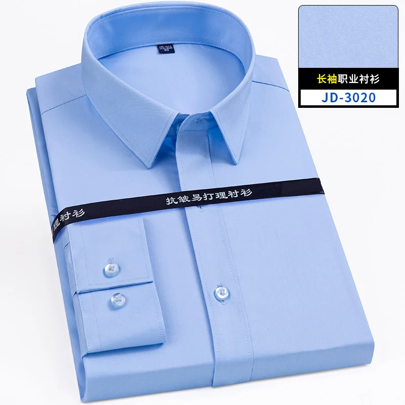 New High Quality Large Size S-8XL Men Social Dress Shirts Long Sleeved Classic Slim Fit Elegant Formal Shirt For Blouses Clothes