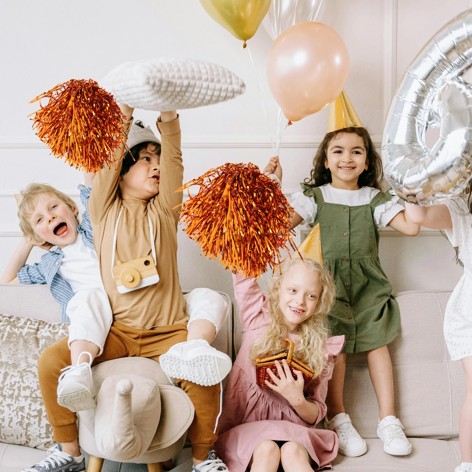 

10 шт., помпоны для болельщиков, многоразовые, легкие, портативные, для спортивных мероприятий, танцев, выступлений, праздника, праздника, командных видов спорта