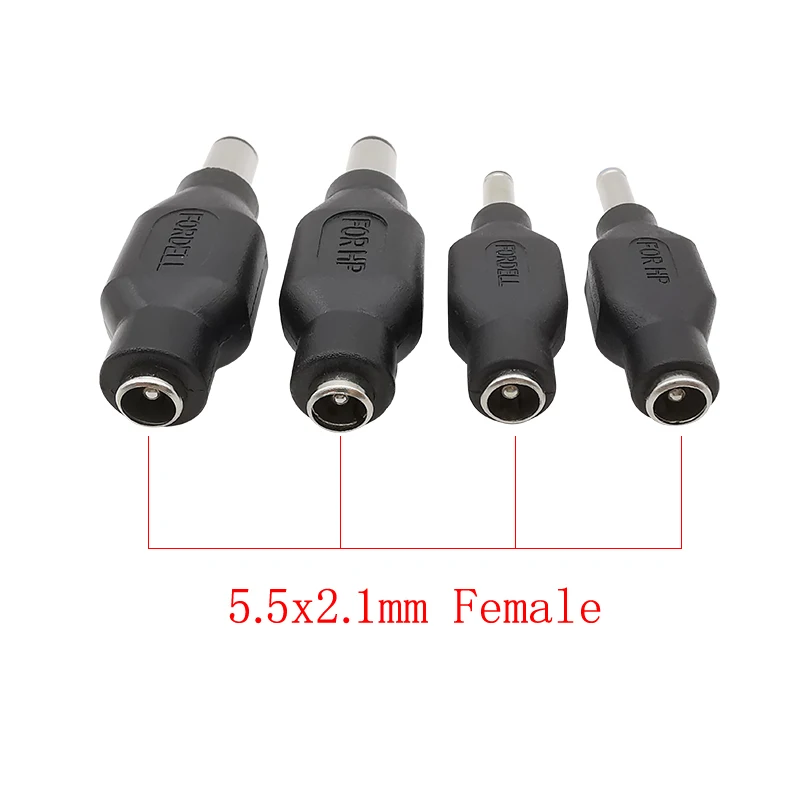 4.5 x 3.0mm / 7.4 x 5.0 mm Male Plug to 5.5 x 2.1mm Female Jack DC Power Supply Adapter Connector For DELL HP Notebook Laptop