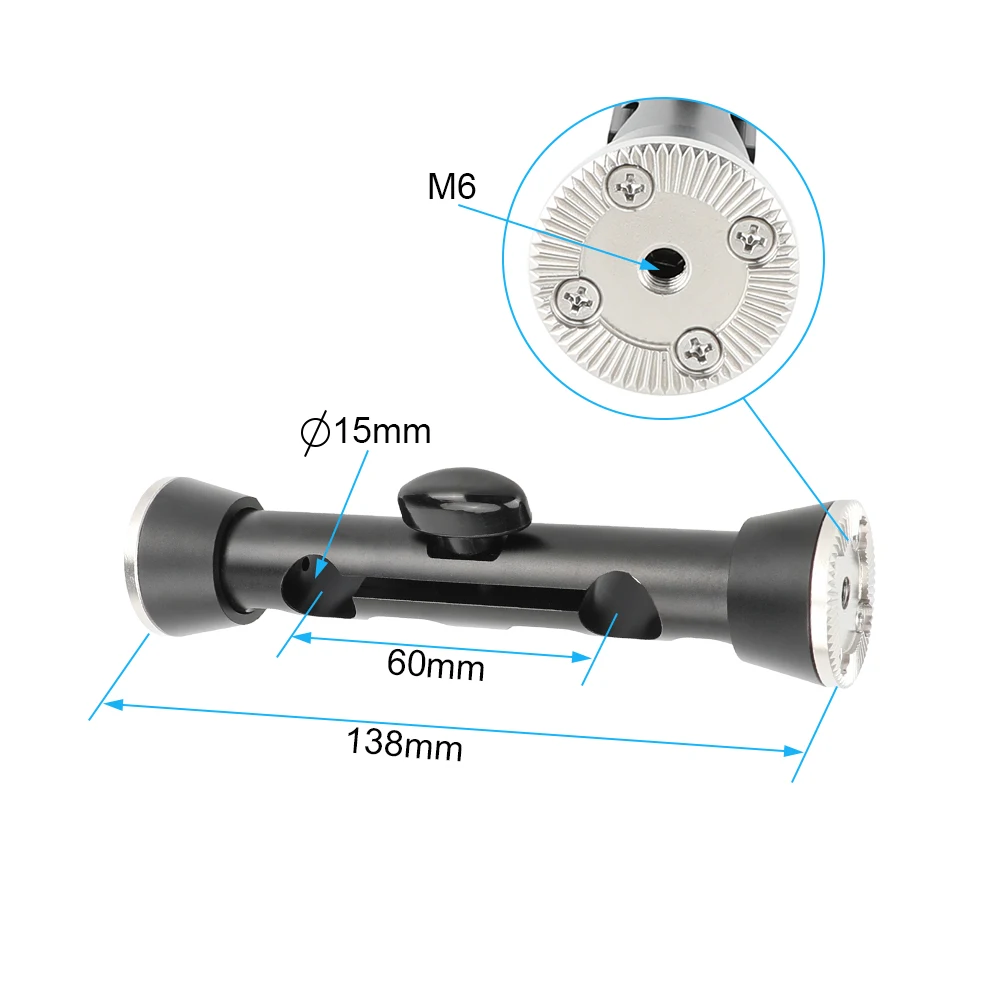 KIMRIG Dual 15mm Railblock Rod Clamp With ARRI Rosette Connecting Mount For Handheld DLSR Camera Shoulder Mount Rig