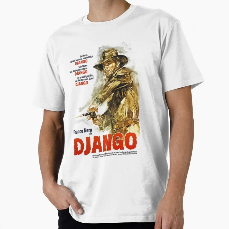 

Vintage Django Eastwood Once Upon a Time in the West 1968 western movie 80s retro cowboy film gift t shirt Large size Tops