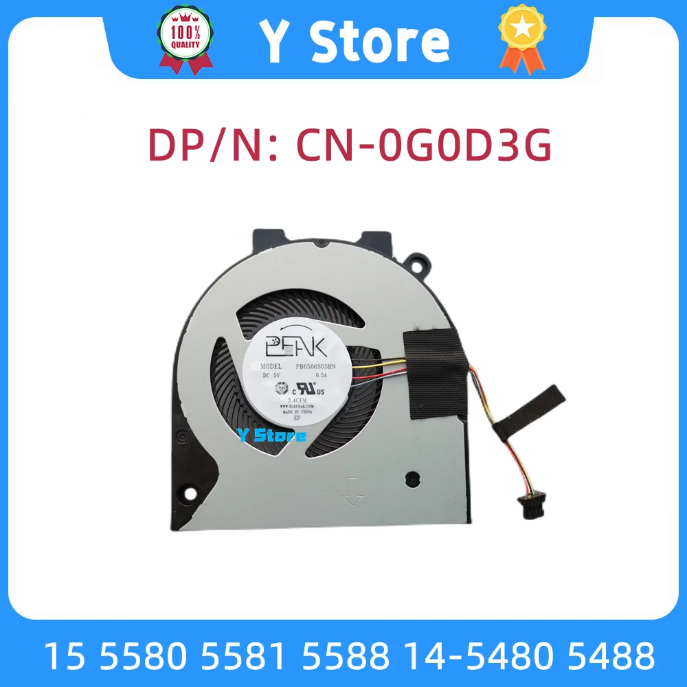 Y Store New Original Laptop Heatsink For Dell Inspiron 15 5580 5581 5588 14-5480 Cooling Fan 0G0D3G G0D3G Fast Ship