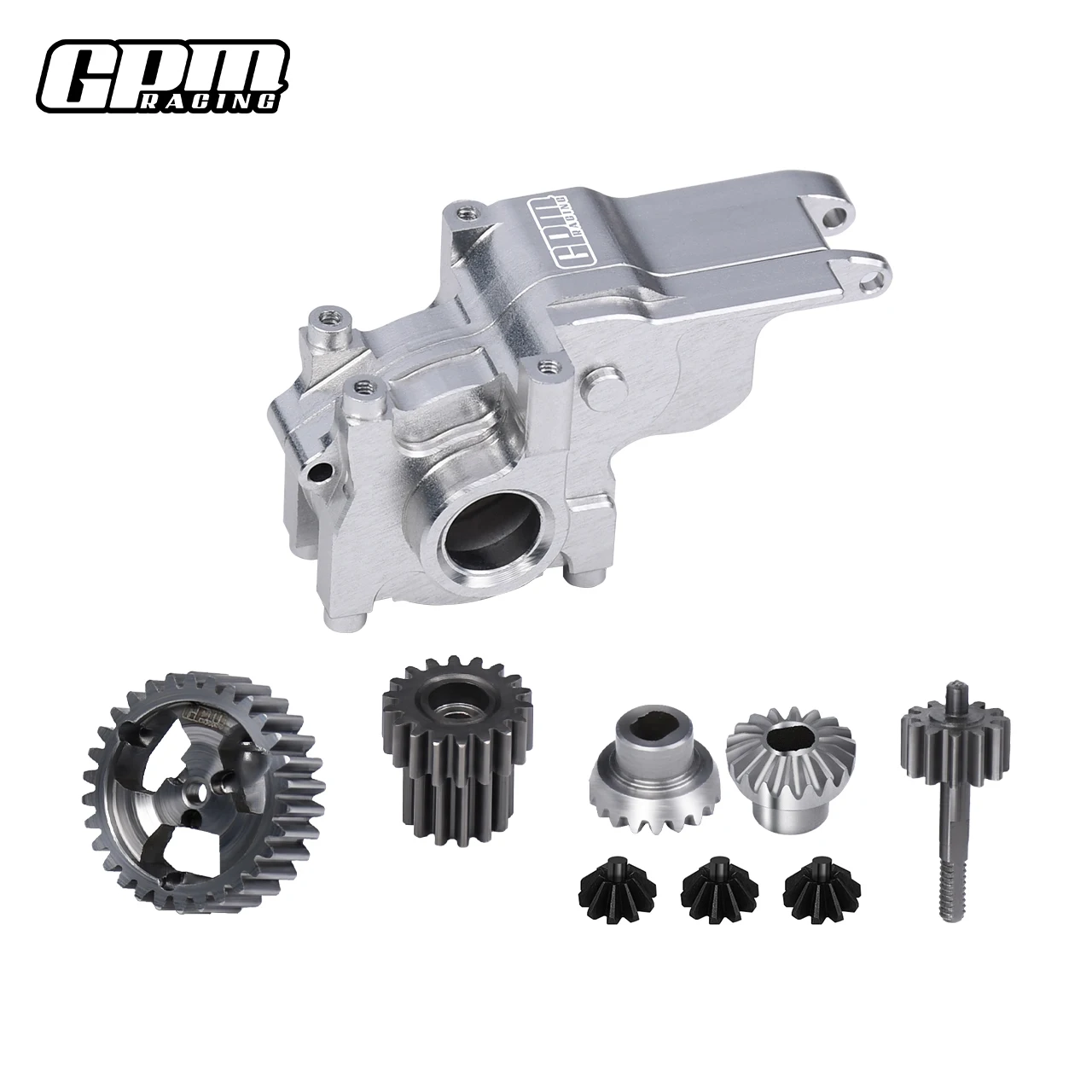 GPM 7075 Scatola trasmissione in alluminio + set ingranaggi in acciaio 40Cr per LOSI 1/24 Micro-B
