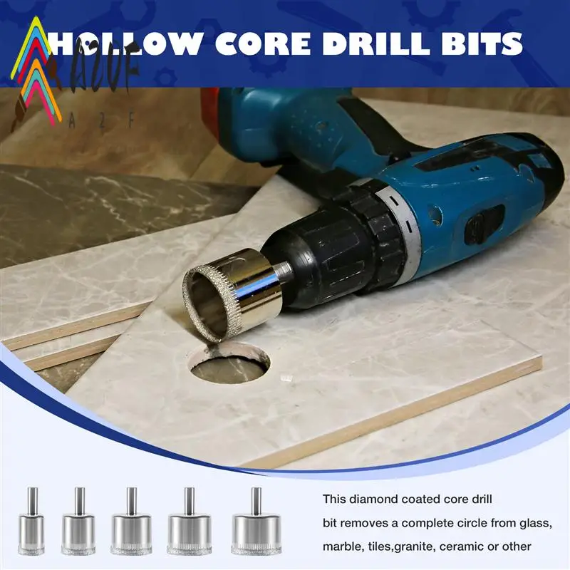 

A20F-5 шт. алмазная кольцевая пила для плитки, набор сверл для резки стекла, мрамора, гранита