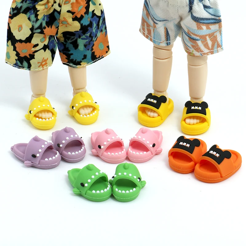 HOUZIWA GSC 1/12 1/6 BJD Doll Slippers OB11 Doll Shoes