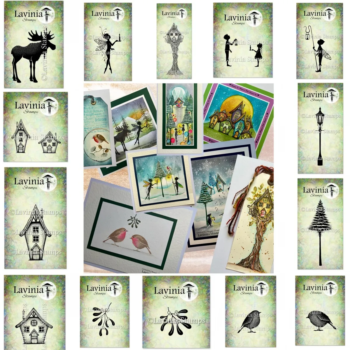 

Fairy and houses Christmas New Clear Stamps for Scrapbook Diary Decoration Embossing Cut Template DIY Make Card Album Handmade