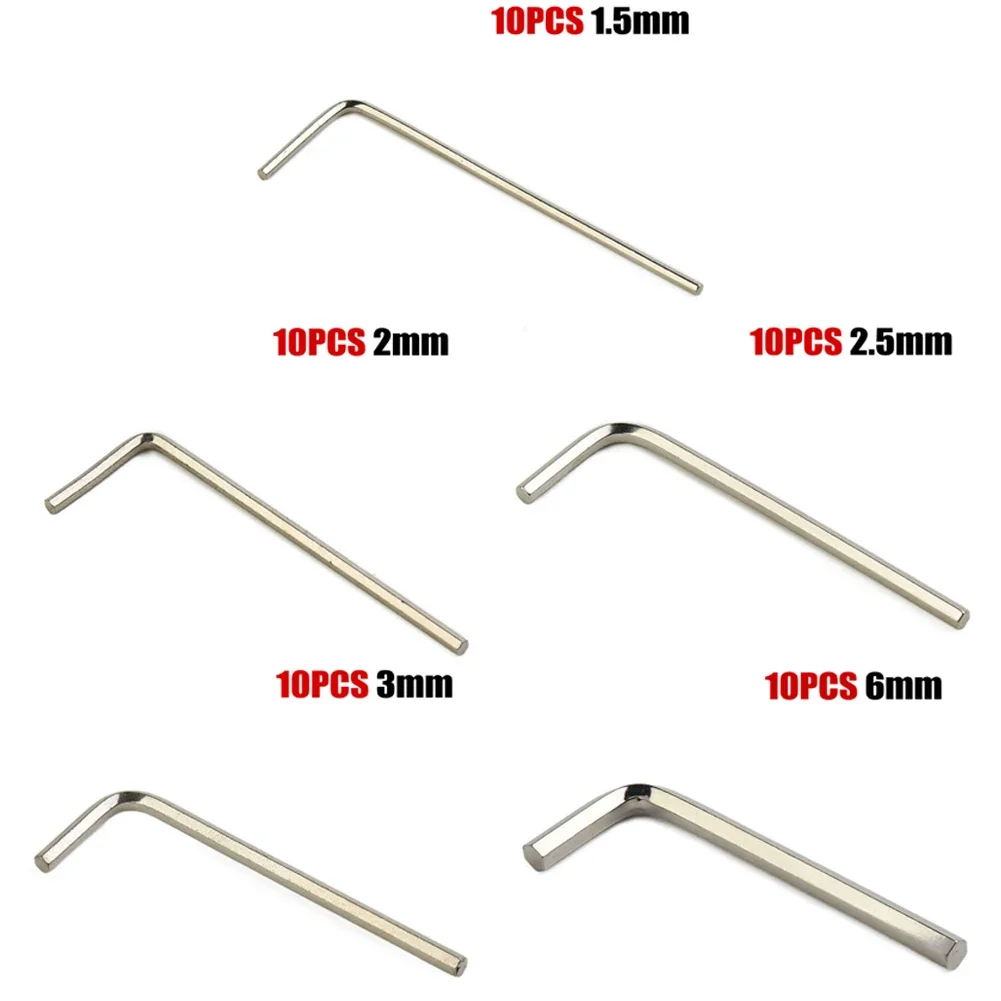 L형 육각 렌치, 육각 렌치 키 렌치 옵션, 1.5-6mmT 소켓 렌치 스패너 키 세트, 수공구 하드웨어, 10 개