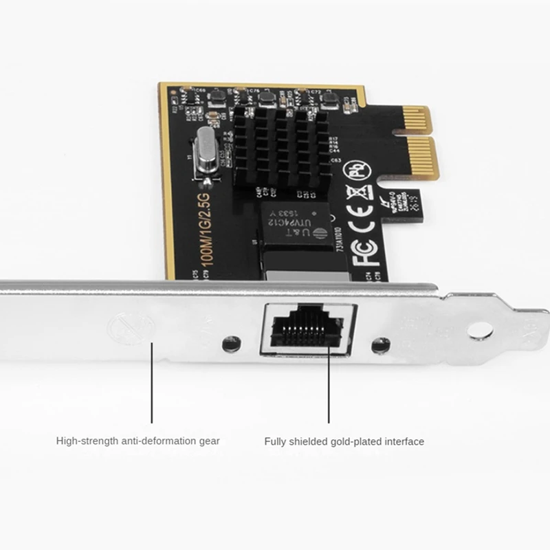 Puerto para juegos, tarjeta LAN Gigabit de 2,5G, puerto LAN PCIE Gigabit incorporado de escritorio, tarjeta LAN multifunción RTL8125PXE