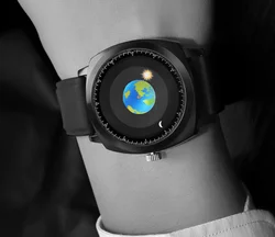 Moda inovação Earth Watch cinto relógio dos homens