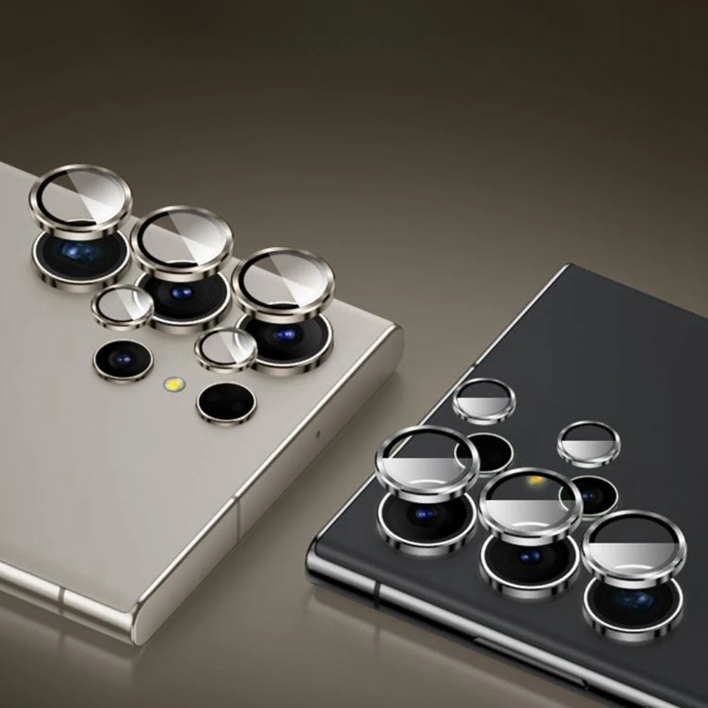 Metall-Objektivschutzglas für Samsung Galaxy Ultra S25 S24 Plus, Legierungs-Rückkameraring-Hülle, Objektiv-Vollschutz, Kratzfest