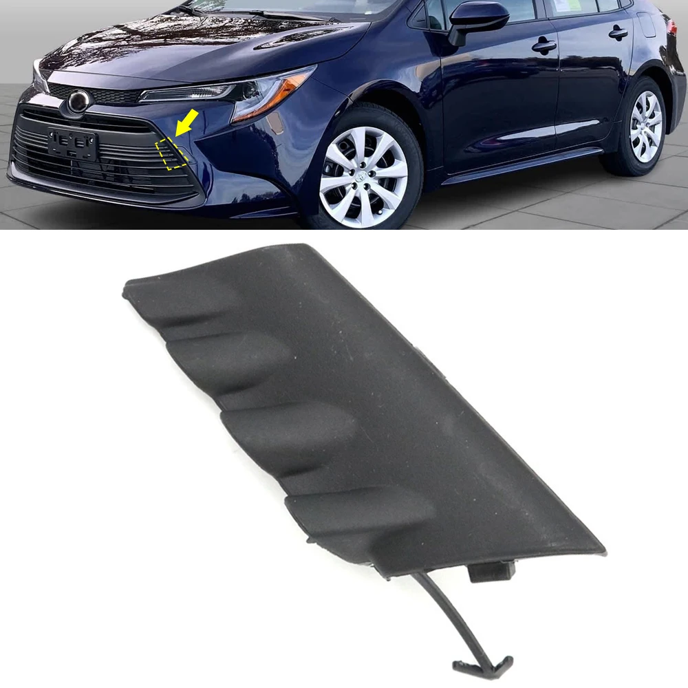 

Car Matte Black Front Bumper Grille Tow Hook Cover Trailer Eye Cap Lid For Toyota Corolla LE 2023-2025