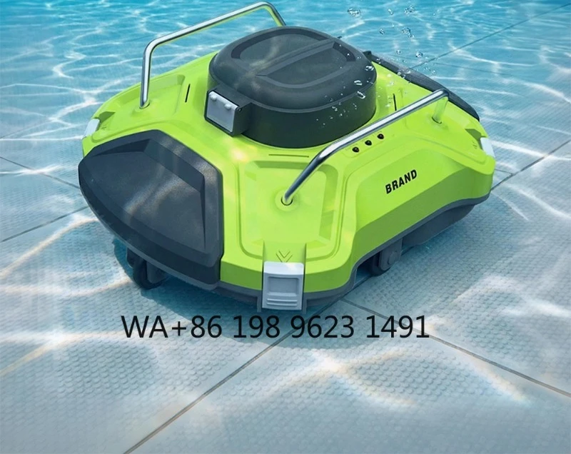 Smart automatic cordless pool cleaner robot, intelligent vacuum cleaner to keep home swimming pool clean and clear all the time
