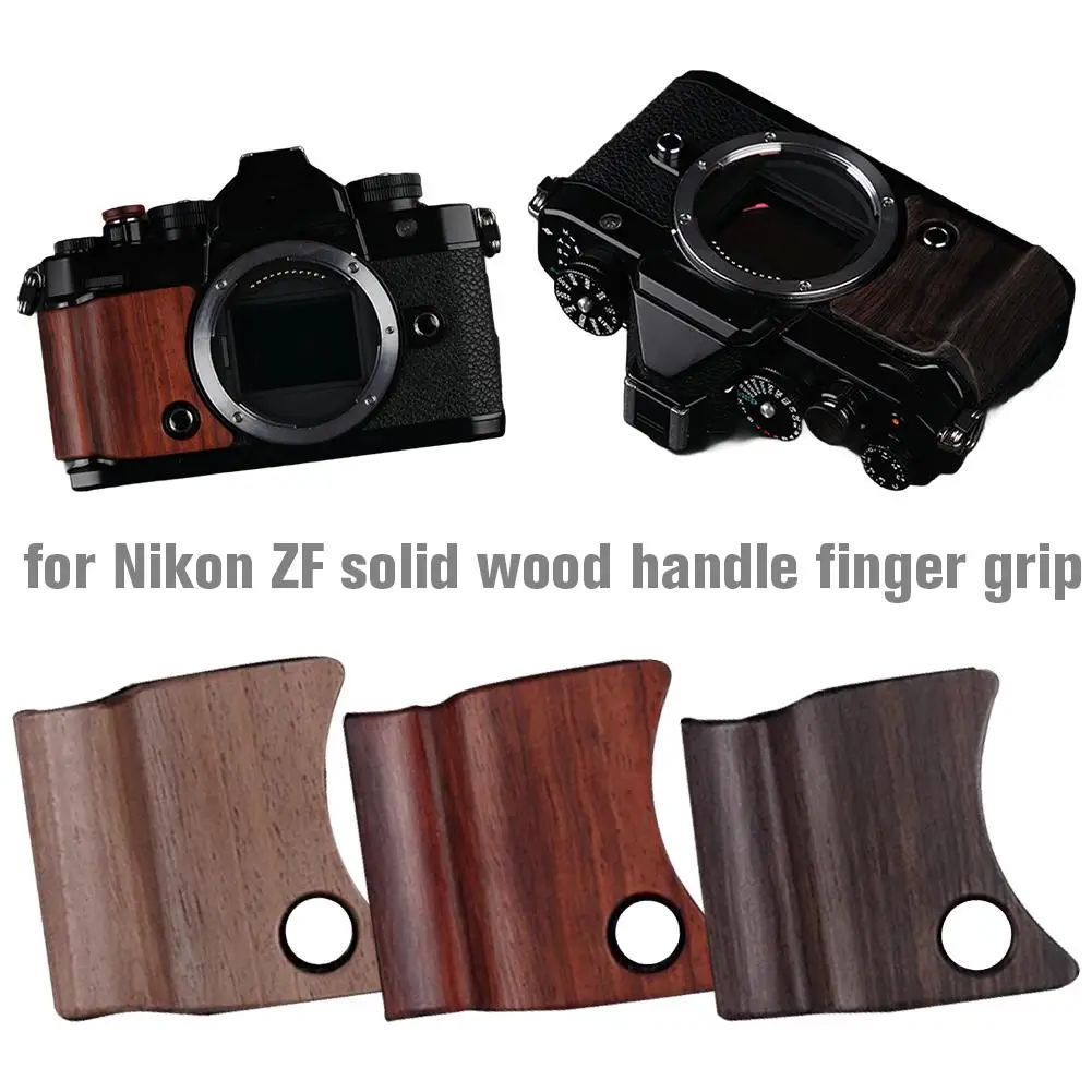 For Nikon ZF Mirrorless Camera Solid Wood Handle Finger Grip Quick Release Plate L Bracket Camera Accessories For Nikon ZF