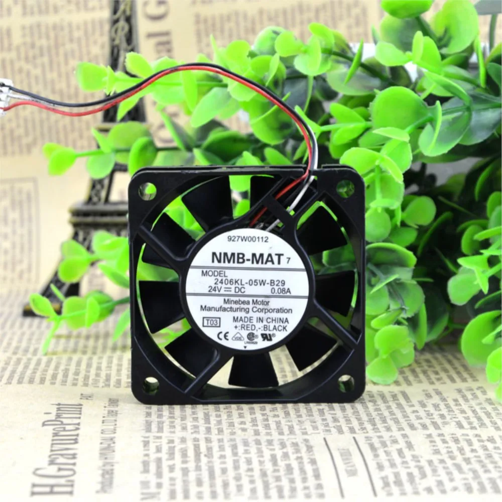 60mm 24V Fan 6cm  for NMB 2406KL-05W-B29 24V 0.08A Cooling Fan – 3-Wire Drive, High Efficiency