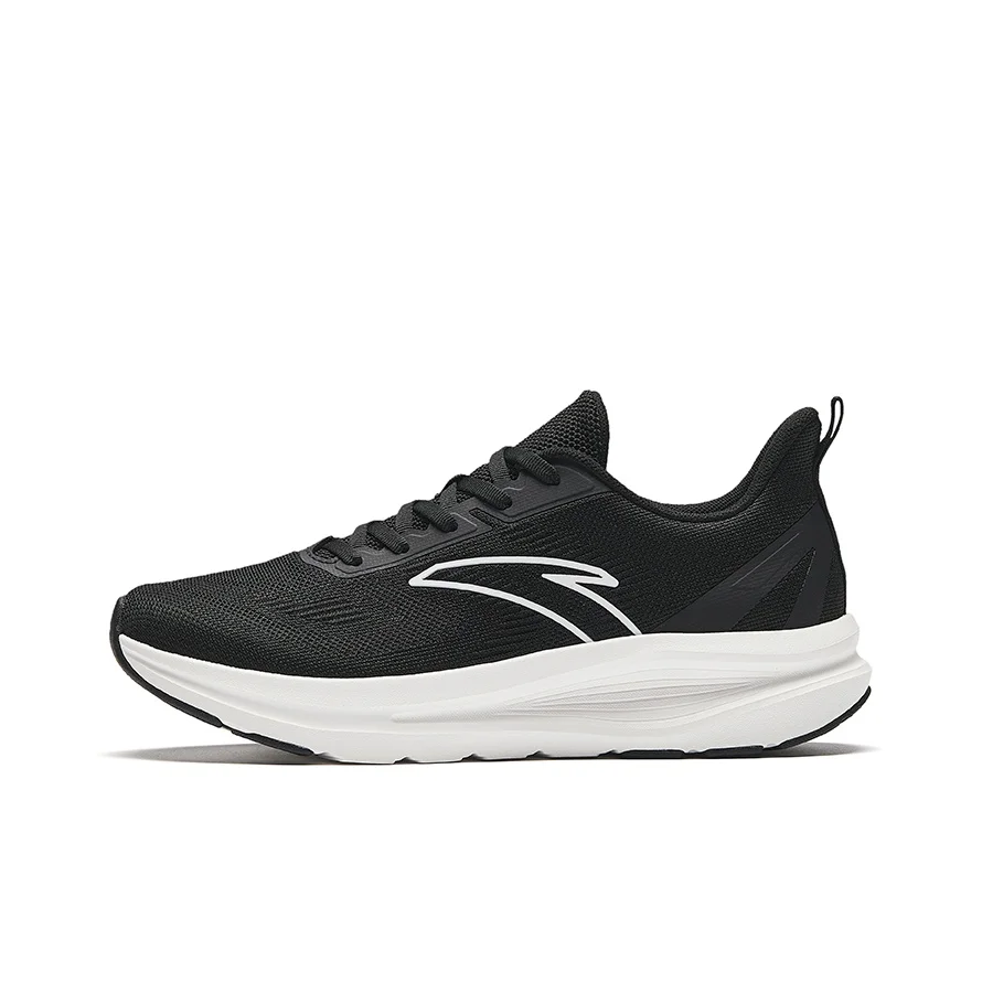 Anta Running Collection Fabric Low top Running Shoes Men's Black White 112435505R-2