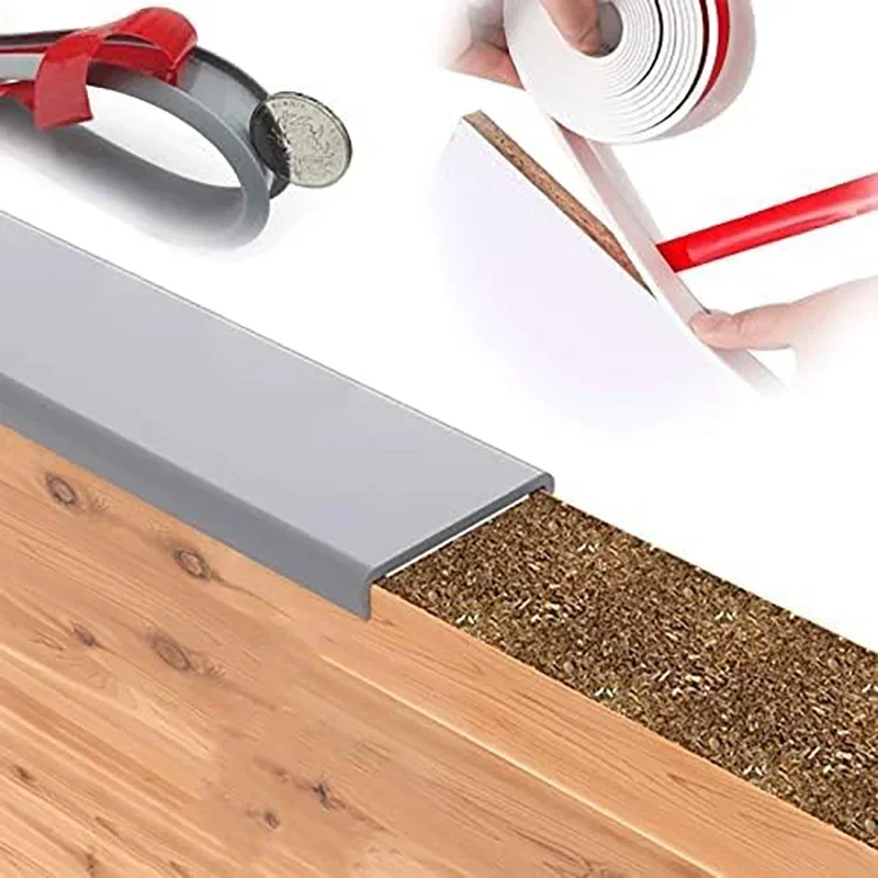 4M U-Shape Flexible Edge Banding Self-Adhesive Wood Board Veneer Edging Protector Cabinet Furniture Repair Restoration Corner