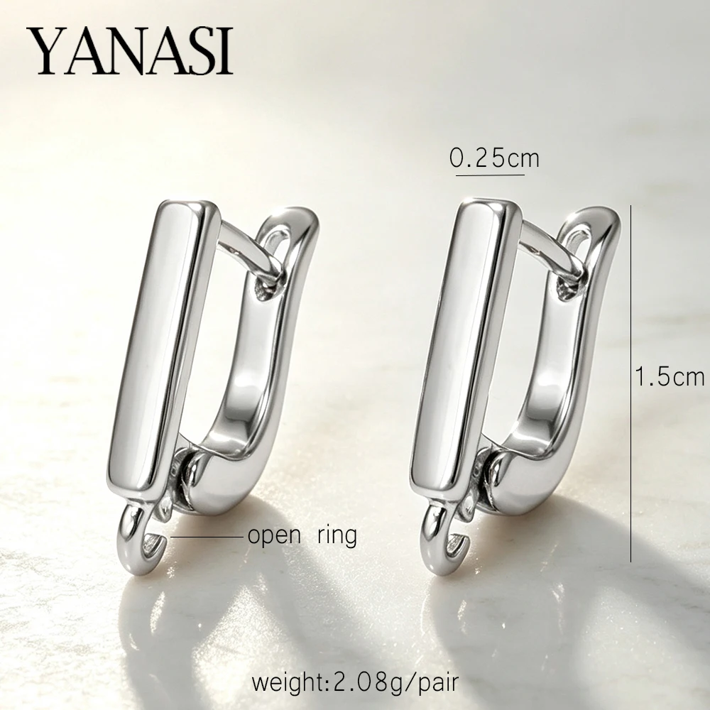 Verschiedene Stile, klassische Ohrringhaken, Verschlüsse, antiallergisch, 18 Karat vergoldet, Schmuckzubehör für die Herstellung von Schmuck im DIY-Stil. – Detail 1