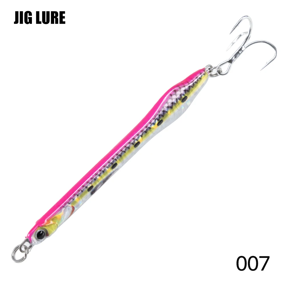 Hunthouse Metall-Jig-Angelköder, 77 mm/20 g, Salzwasser, langsam sinkend, Laser-Jigging-Köder, breiter Schwanz, für Bass, Thunfisch, Angelgerät